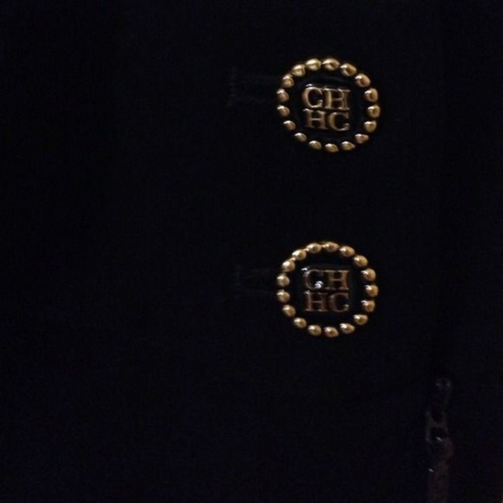 Carolina Herrera Black Polyester Side Zip Pant NWT - Picture 3 of 10